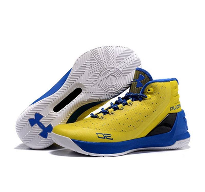 Under Armour Stephen Curry 3 Shoes yellow blue white