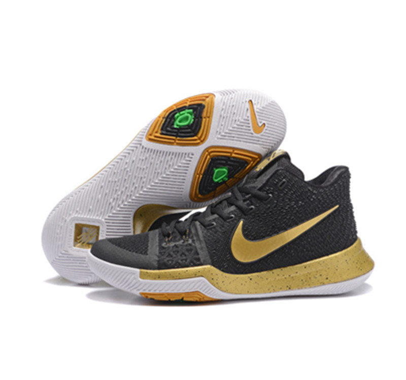 Nike Kyrie Irving Shoes 3 black gold